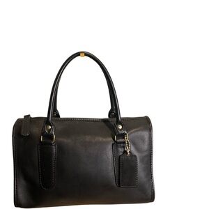 Coach Black Leather Hobo Satchel with Gold Hardware